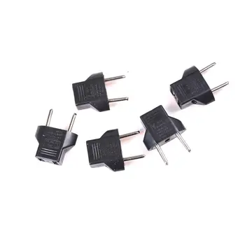 

US to EU Euro Europe AC Power Plug Converter Travel Adapter Chargers Wholesale 5Pcs/set
