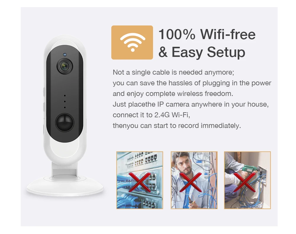 IP камера MISECU 720P аккумуляторная с поддержкой Wi Fi и функцией ночной съемки|Камеры