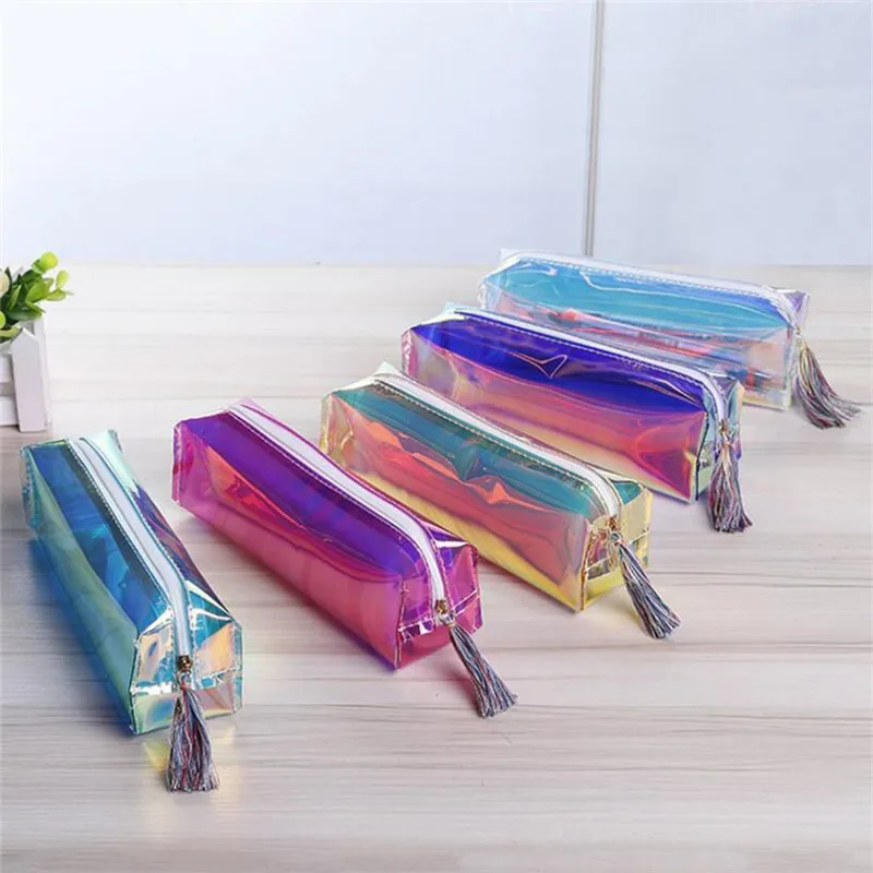 

6Colors Transparent Laser Travel Make Up Bag Holographic PU Leather Makeup Case for Cosmetic Tool