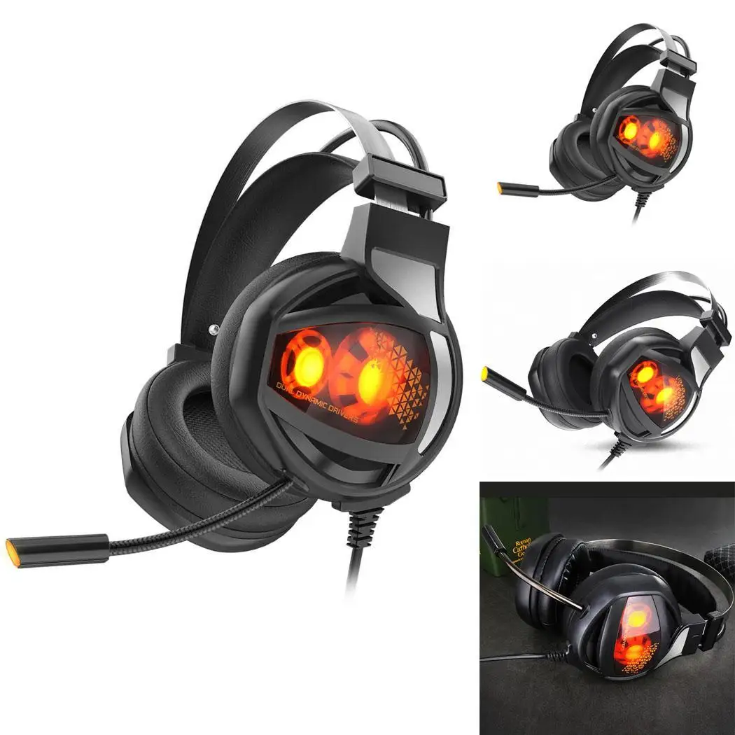 Повязка на голову игровой стерео HiFi гарнитура наушники с микрофоном