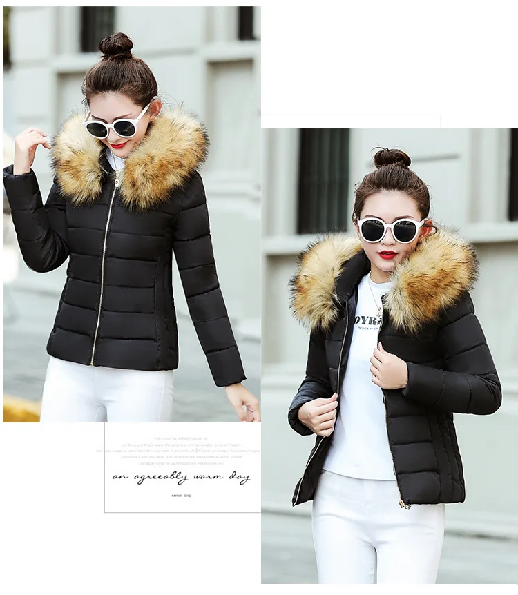 Top Fashion Limited Full Slim Cotton Jacket Heavy Hair Female Cotton-padded Coat Winter Coat Women