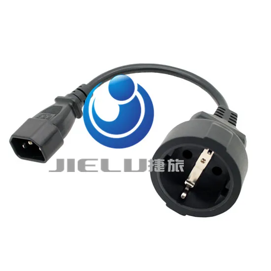 

UPS/PDU Power Lead, IEC 320 C14 to CEE 7/7 European Female Schuko Socket Adapter Cable,10 pcs