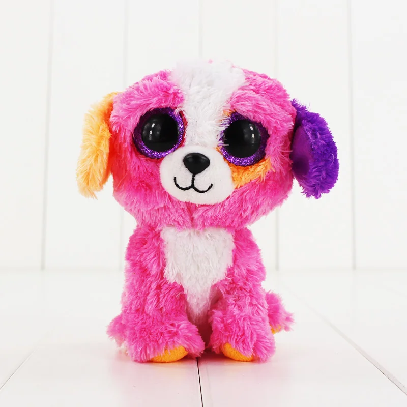 15 см Ty Beanie Boos большой средства ухода для век плюшевые игрушки куклы розовая собака Детские подарок коллекционный мягкий плюшевый