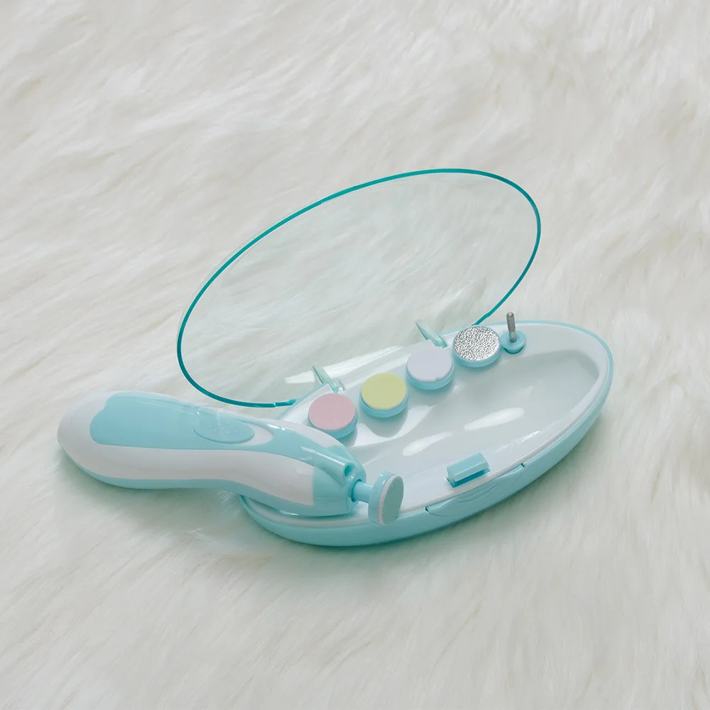 6 в 1 электрическая пилка для ногтей для младенцев для пальцев ног маникюрный набор для новорожденных ногтей шлифовальный прибор светодиодный безопасный уход за детскими ногтями инструмент