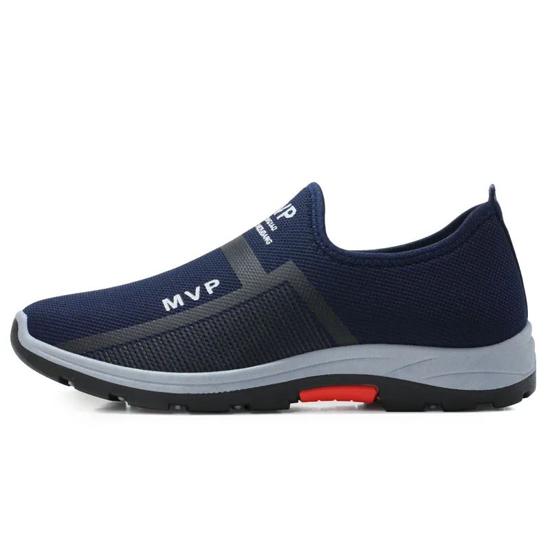 Весенние кроссовки, мужская повседневная обувь, сетчатая обувь для мужчин, Вулканизированная обувь, черные модные кроссовки мужская обувь для занятий спорта, Sapato Masculino - Цвет: Синий