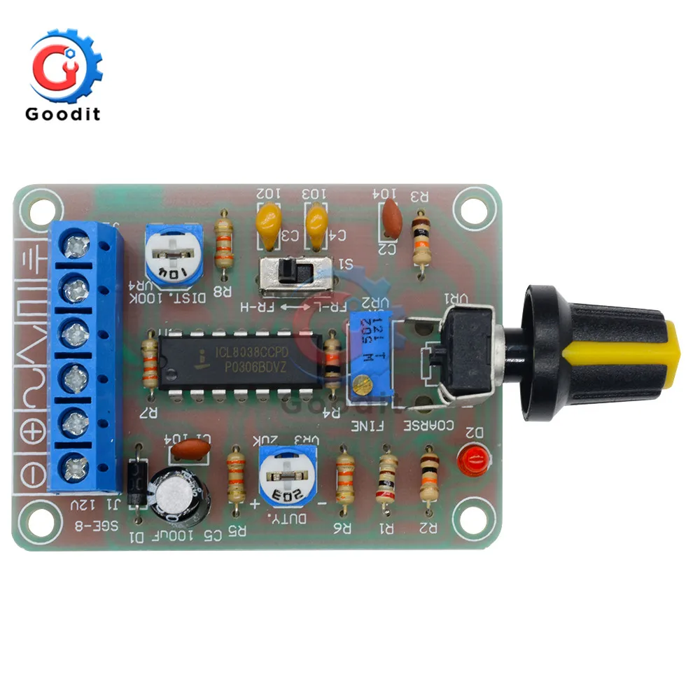 ICL8038 Monolithic Function Signal Generator Module Sine Square Triangle Welded DIY Kit Sine Square Triangle 3
