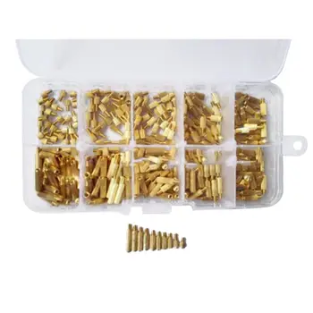 

SHGO-300pcs M2 Male x Female Long Screw Bolt Brass Standoff Spacer Assortment Set