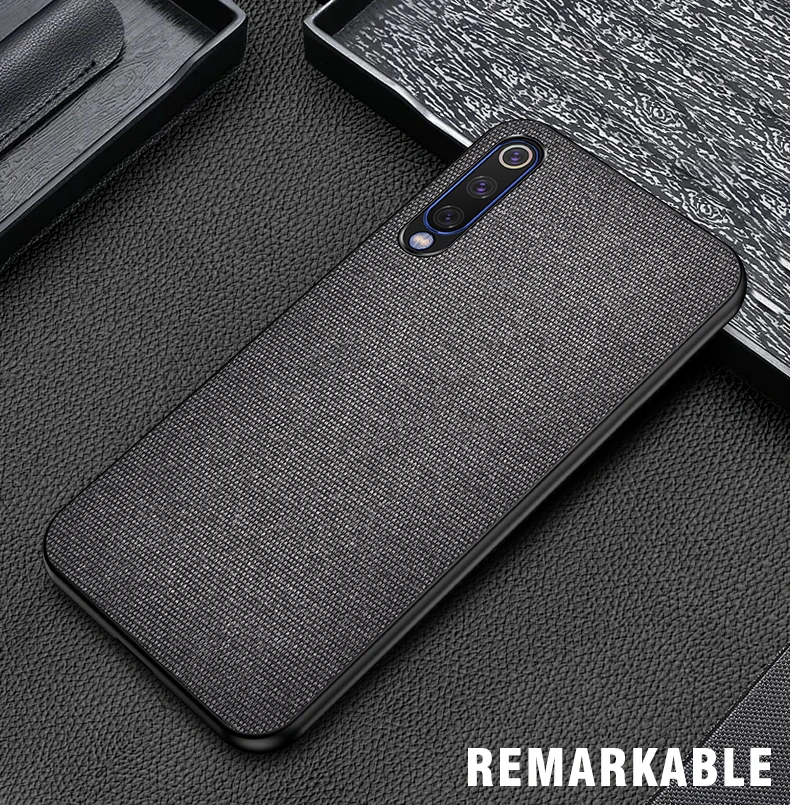 Case For Xiaomi Mi 9 Case Luxury Cloth Fabric Leather Case for xiaomi mi9 Phone Case Soft TPU Frame Hard PC Cover Shell (33)