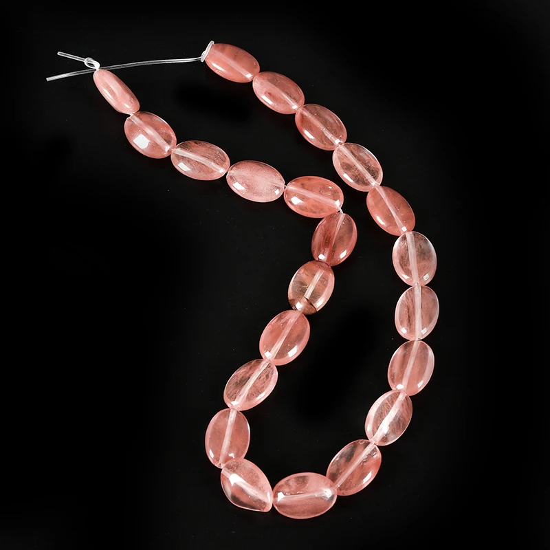 

Wholesale 13x18mm Pink Cherry quartz Crystal Loose beads cutting Quartz making diy bracelets jewelry