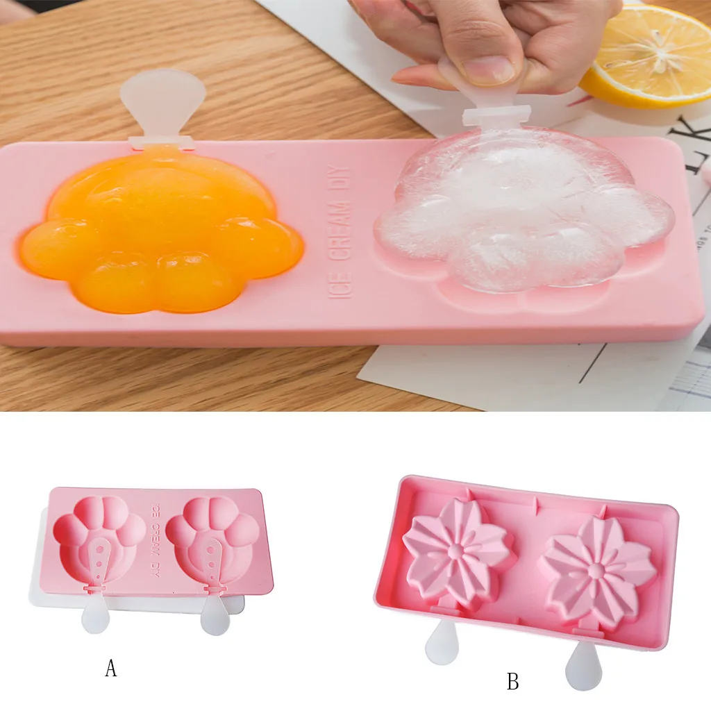 Продажи домашние экологически чистые Еда Класс силиконовая форма для изготовления мороженого милый розовый формы для заморозки