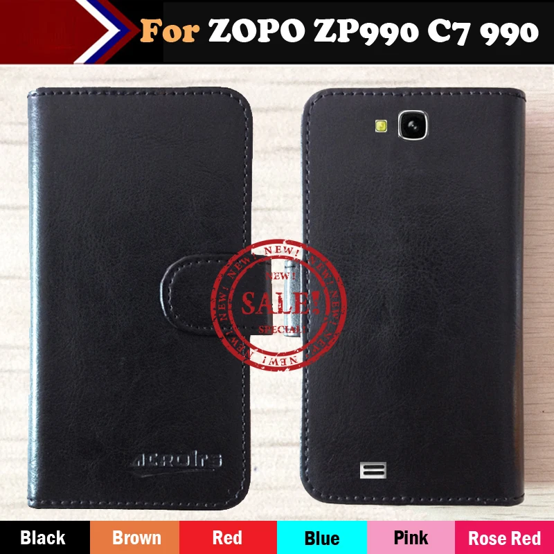 В наличии! Для ZOPO ZP990 C7 990 чехол с откидной крышкой винтажный кожаный для телефона