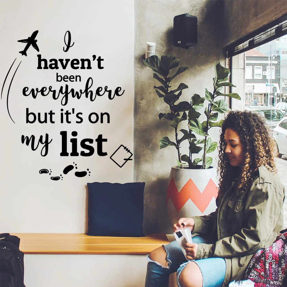

Diy list everywhere Wall Sticker Removable Self Adhesive Watercolo Kids Room Nature Decor Decal Creative Stickers