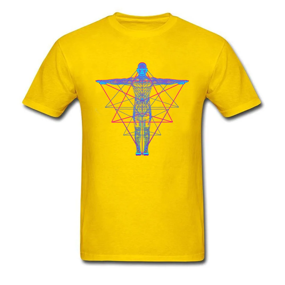 AI  Artificial Intelligence Custom Summer/Fall Cotton Fabric Round Collar Men Tops Shirts T Shirts On Sale Short Sleeve T-shirts AI   Artificial Intelligence yellow