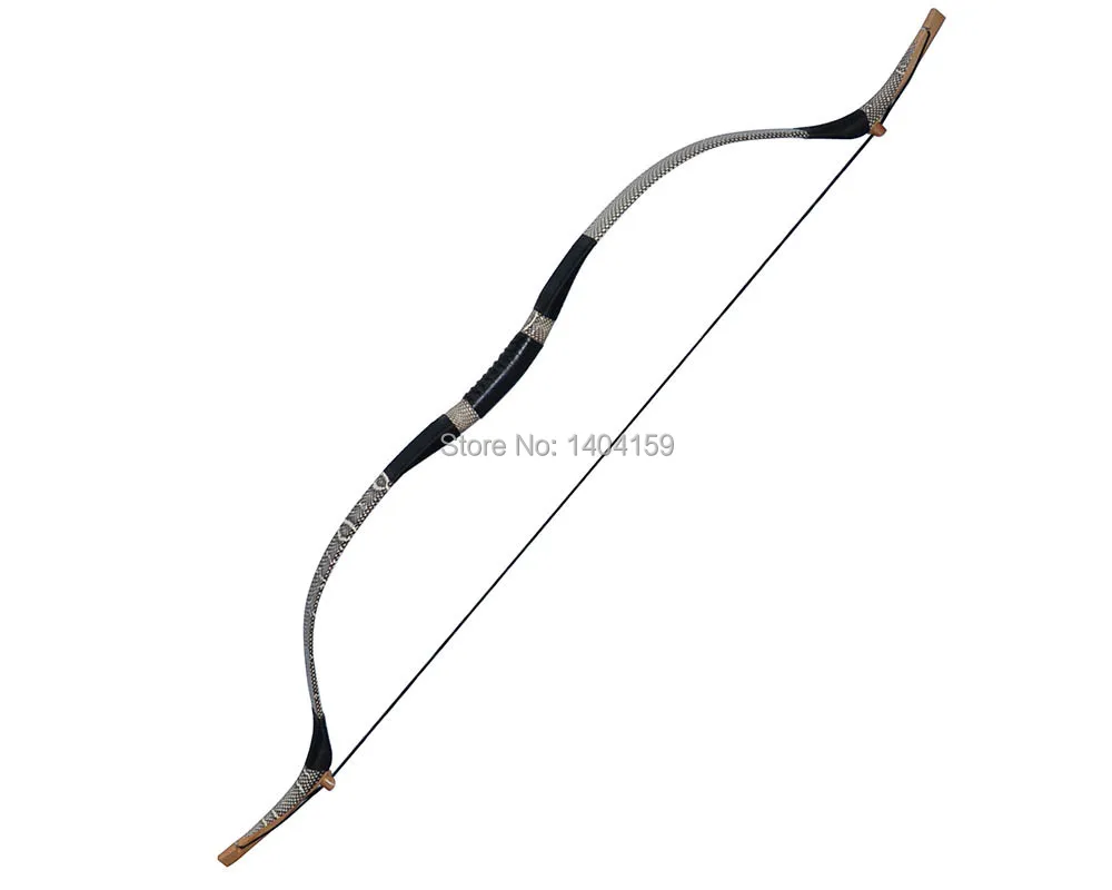 

handmade archery white snakeskin 35lbs junior bow