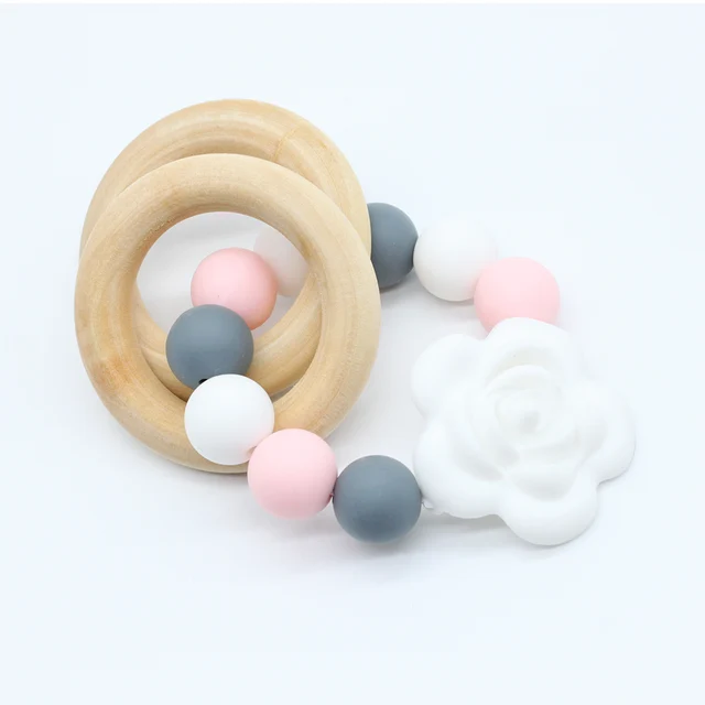 Baby Pacifier Clips Silicone Teether Silicone Teether Natural Teether