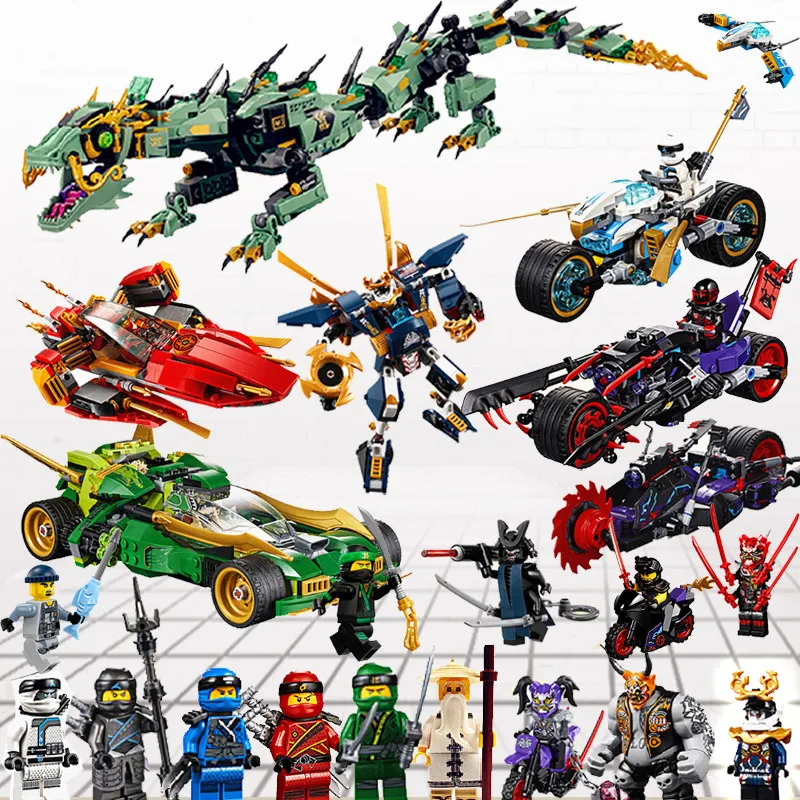 23 Styles Ninja Motorcycle LegoINGlys NinjagoINGly Figures Tornado Technic Models Building Toys For Children Christmas