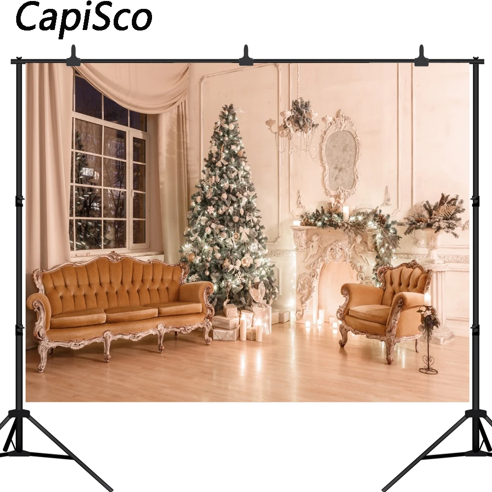 Capisco Рождественская елка свеча кресло сцены Детские фотографии фоны