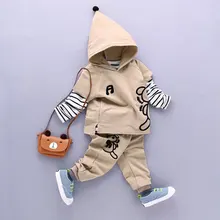 Комплекты одежды для мальчиков хлопковые модные толстовки с героями мультфильмов+ футболка в полоску+ штаны, комплект из 3 предметов весенне-осенние детские комплекты одежда для малышей