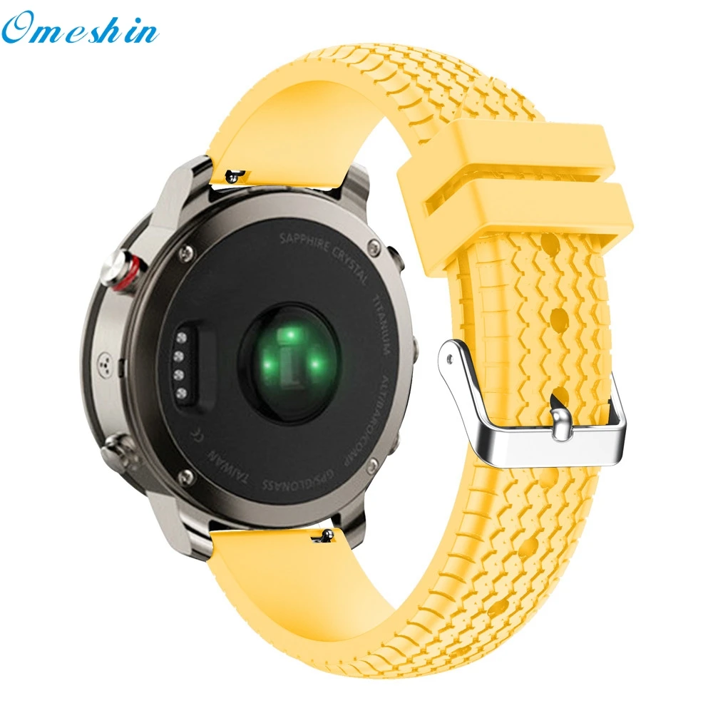 

OMESHIN Simplestone Replacement Silicone Soft Band Strap For Garmin Fenix Chronos GPS Watch 0314