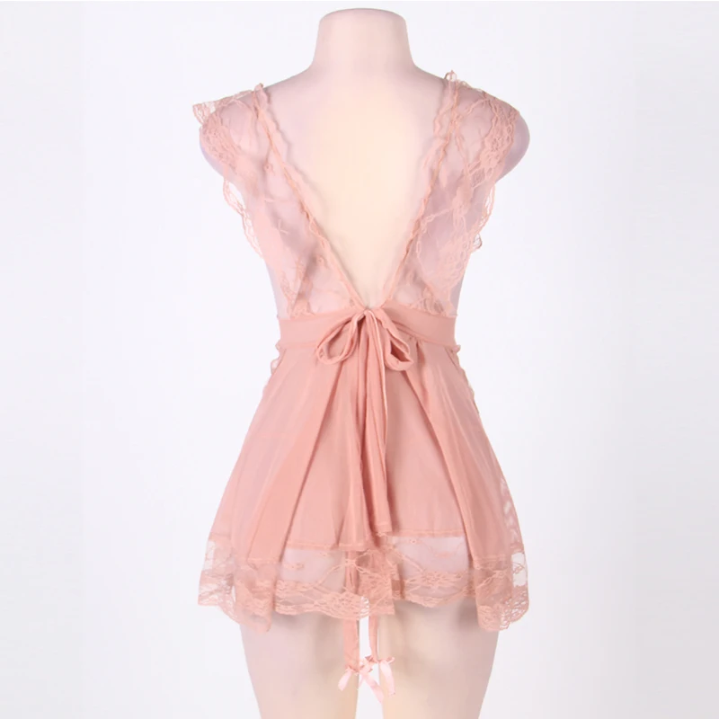 Comeonlover Lenceria Tallas Grandes Mujer спинки Сексуальное эротическое платье Stroje Erotyczne кружево белье Femme Babydoll сексуальное RI80132