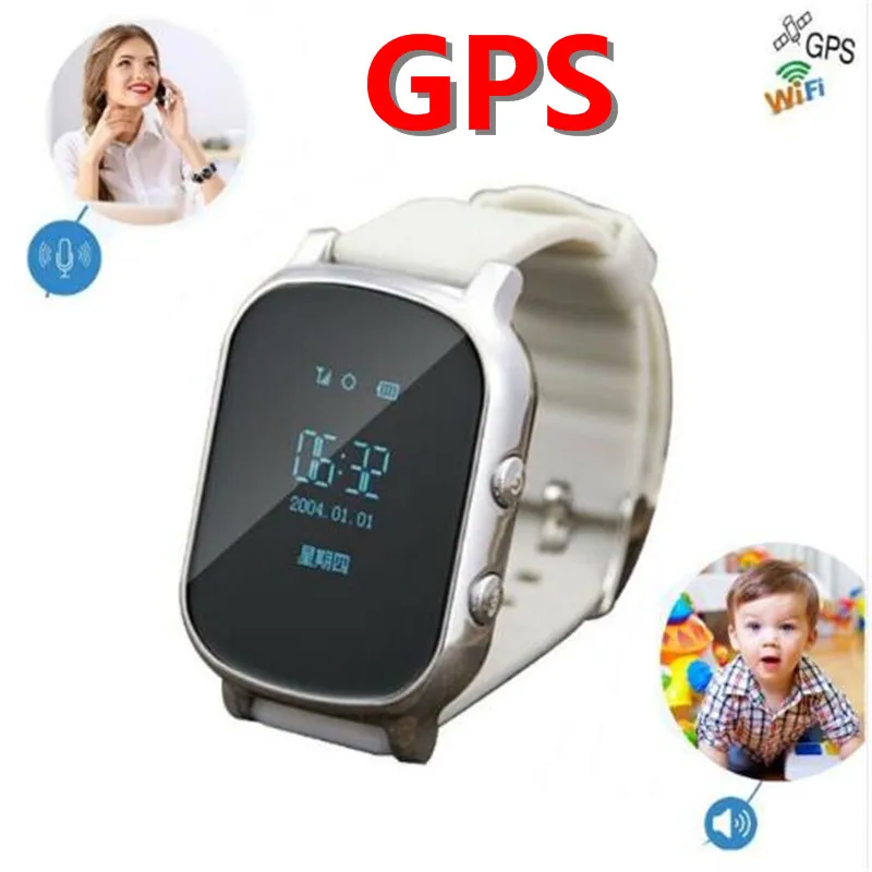 OLED Screen T58 Smart GPS WIFI Tracker Locator Anti-Lost Watch for Kid Elder Child Student Smartwatch with SOS Remote Monitor