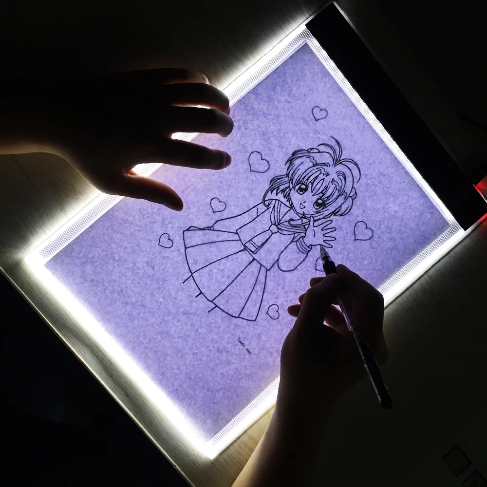 Led Portable A4 Graphic Tablet Night Light Tracing Board Copy Tablet Digital Drawing Pads Artcraft A4 Copy Diamond Painting Lamp (16)