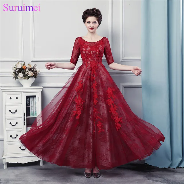 Red Prom Dresses Corset Back