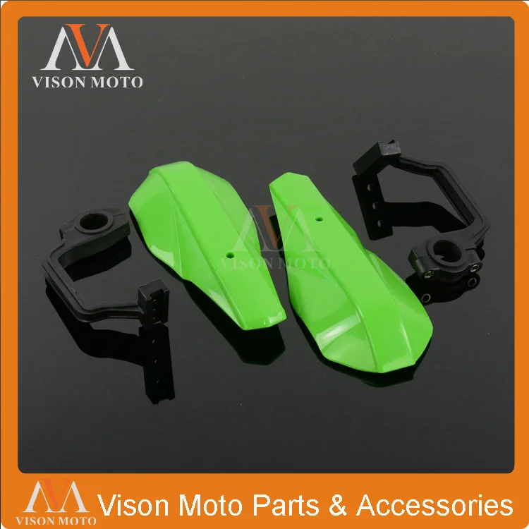 Green Plastic Handguards Hand guards For Kawasaki KX65 KX85 KX125 KX250