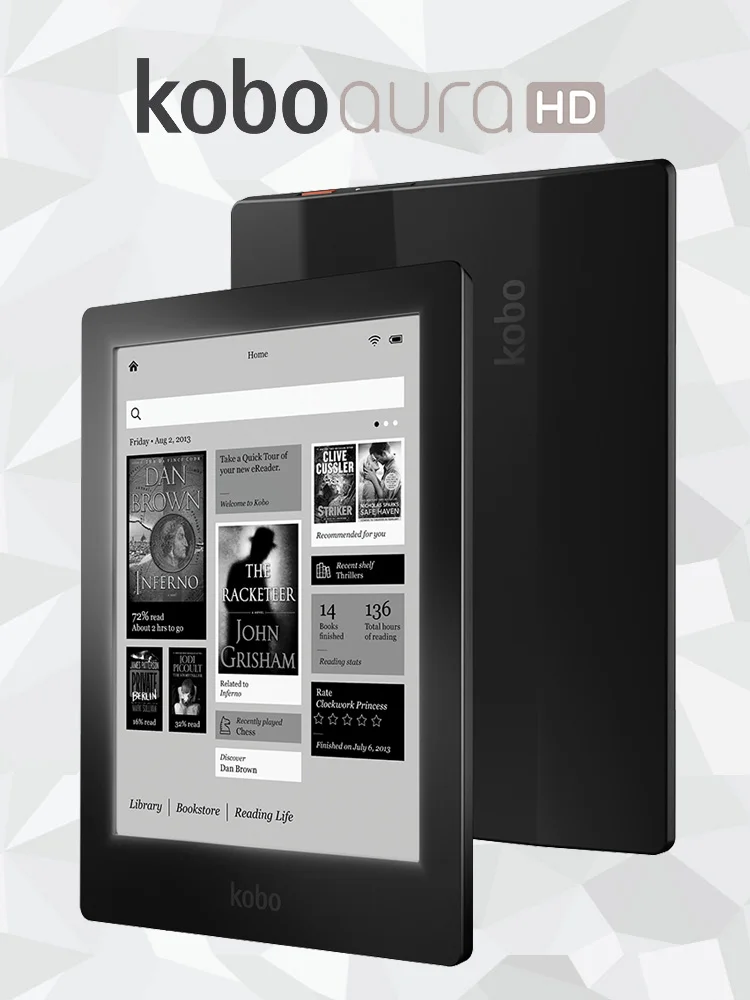 Per Kobo Aura Hd Ereader 6.8 7 Pollici 1440X1080 Touch Screen E Book Reader E-Ink Led Front Light E Book Reader