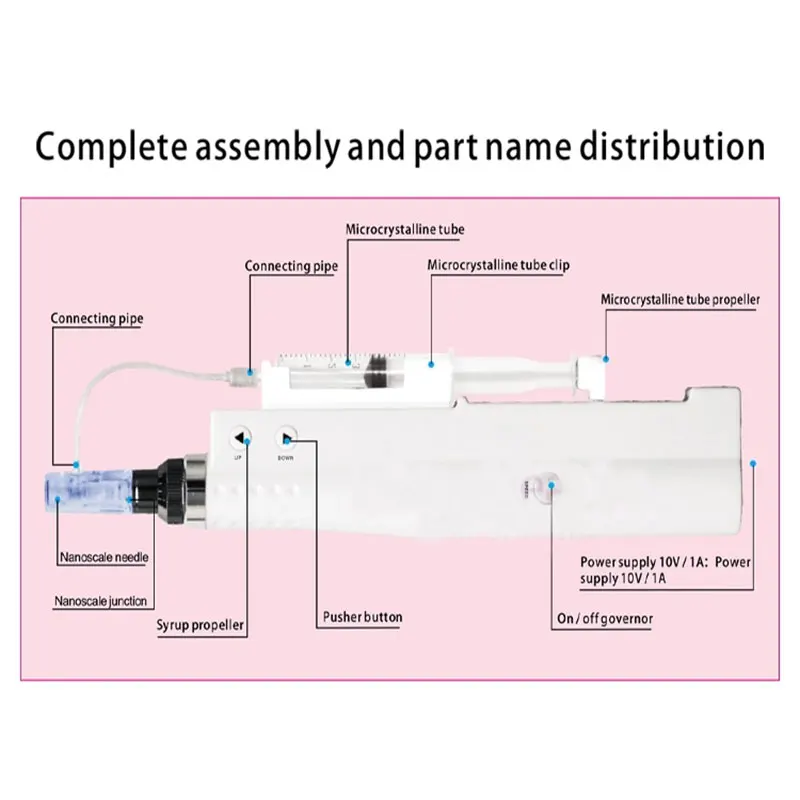 Dropshipping Needle Free Portable Skin injector water mesotherapy mesogun Vital Acid injection microneedle reduce sagging skin