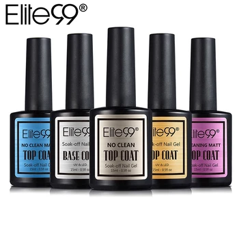 

Elite99 Top Base Coat Nails Foundation Shiny Surface UV Gel Nail Polish Matte Soak Off Gel Polish Long Lasting Nail Primer Gel