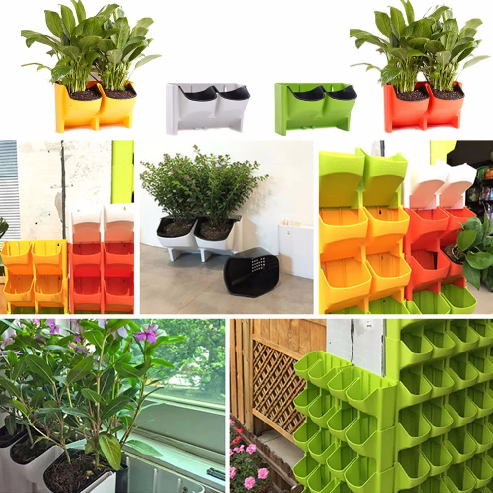 Planter Flower Pot Wall Hanging Plant Pot Stackable Support for Flowers