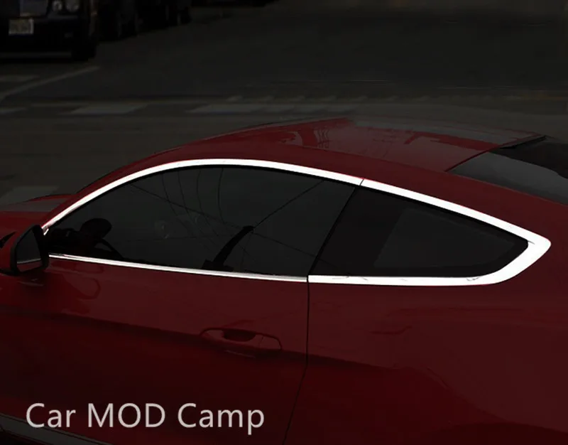 Для Ford Mustang нержавеющая сталь матовый полный подоконник отделка украшения планки 8 шт. без столба стайлинга автомобилей