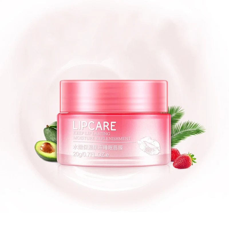 

2Pc/Lot Strawberry Lip Sleeping Mask Exfoliator Lips Balm Moisturizer Nourish Lip Plumper Enhancer Vitamin Skin Care Night Cream
