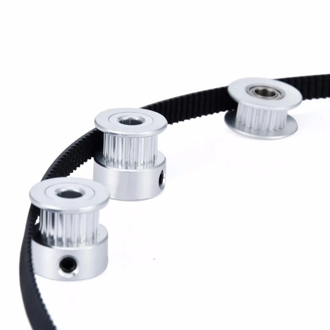 2.5m 20 Teeth GT2 Timing Belt Pulley Bore 5mm + 4pcs Pulley Idler