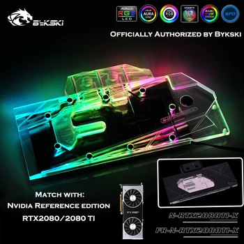 

Bykski N-RTX2080Ti-X FR-N-RTX2080Ti-X Water Block use for NVIDIA GeForce RTX 2080Ti/2080 Reference Founders Full Cover GPU Block