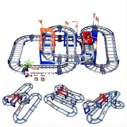Электрический гоночный рельсовый автомобиль игрушки Детские железнодорожные треки модель игрушки Детские железнодорожные Треки