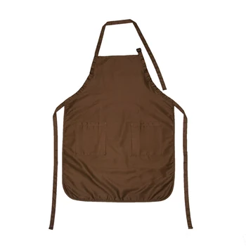 

KEFEI New Unisex BIB Apron Custom Logo Brown Work Apron Barber Cafe Kitchen Apron Blanket Pinafore