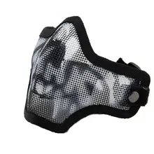 Protection de plein air, masque facial en fer Durable Airsoft en maille métallique, demi-masque inférieur, Protection en maille métallique, Sports militaires