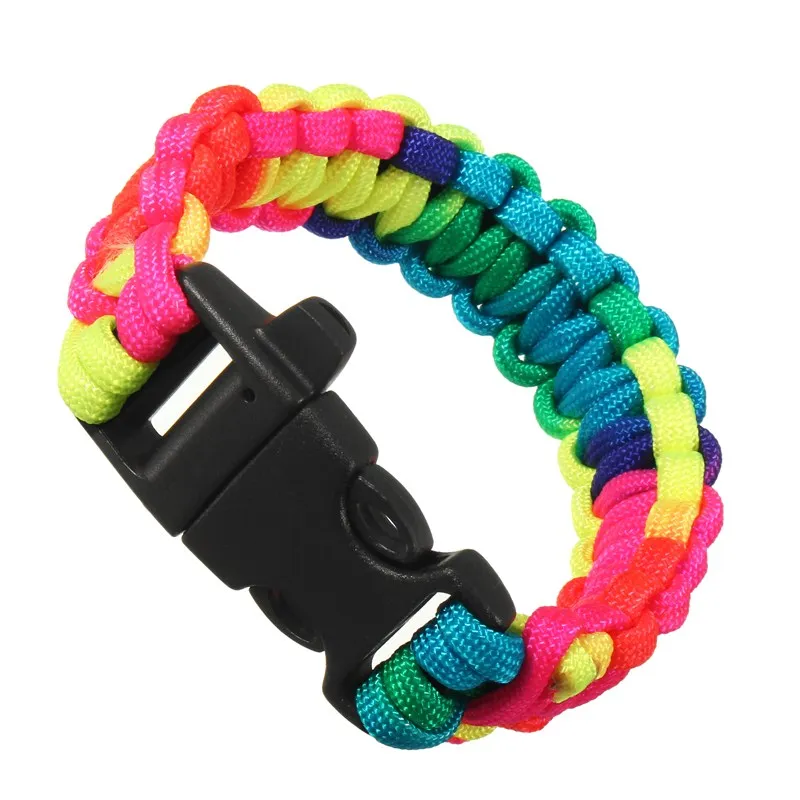 Hewolf الجديدة outdoor الانقاذ حبل مضفر سوار paracord الحبل الملونة حبل المظلة الطوارئ بقاء التخييم التنزه pulsera