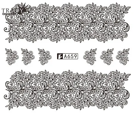 48 шт./компл. нейл-арта пикантные черные сапоги кружевное платье с цветочным рисунком Стикеры наклейка для УФ-гель для ногтей украшение ногтей Шарм Для женщин модные TRA625-672