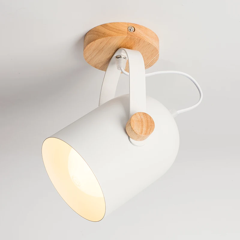 Günstig EL LED Decke Licht Eisen Holz Nordic Moderne Decken Lampe für Wohnzimmer Schlafzimmer Dekoration Leuchte Korridor Küche
