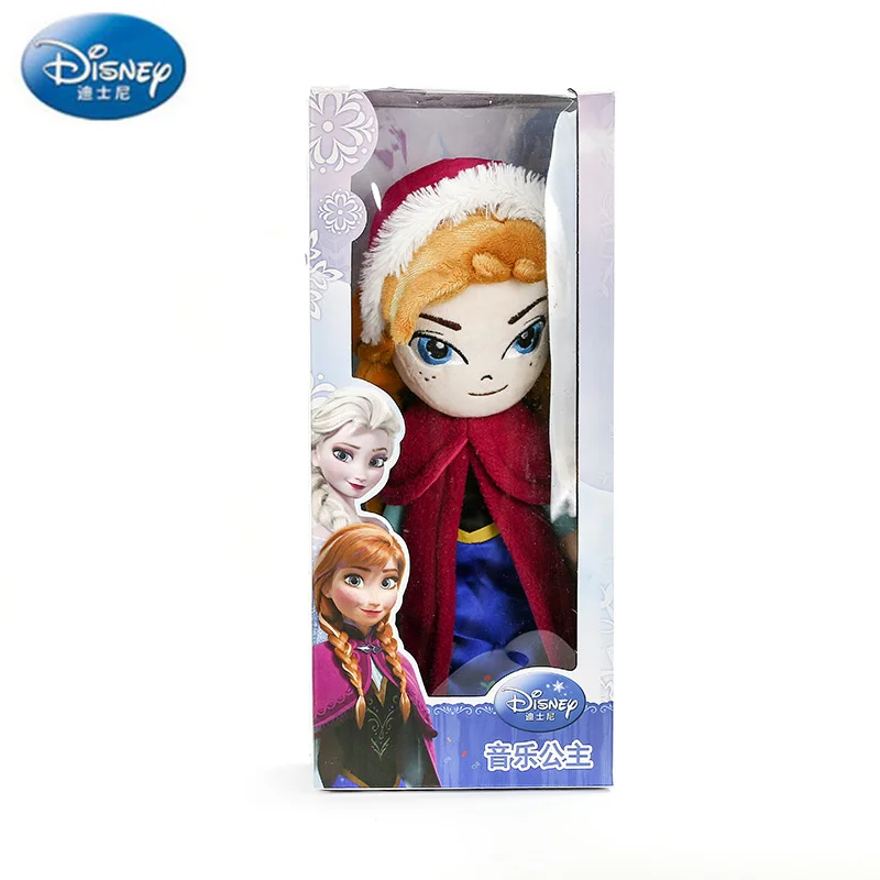 Disney 35CM Dolls Stuffed Toys Frozen Romance Princess Doll Toy Girl Doll Plush Electric Doll Toy Plush Toy gift for children
