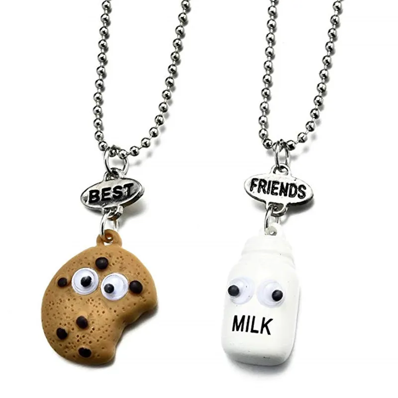 2PCS/Lot Bff Necklace Pendant Necklaces For Children Girls Best Friend