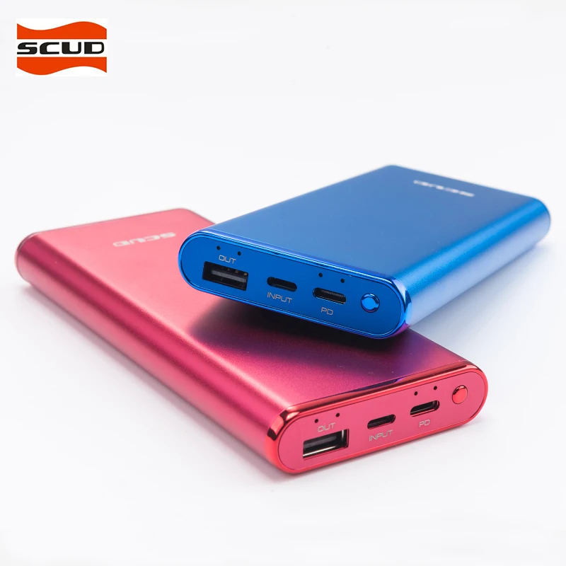 

SCUD 10000mAh Power Bank Two-way Quick Charge Type-C Ports Portable External Battery Power Supply For Phones