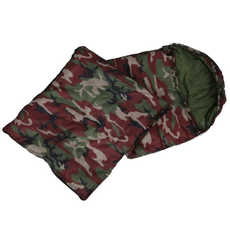 Cotton Camping sleeping bag 15~5degree envelope style army or Military or camouflage sleeping bags