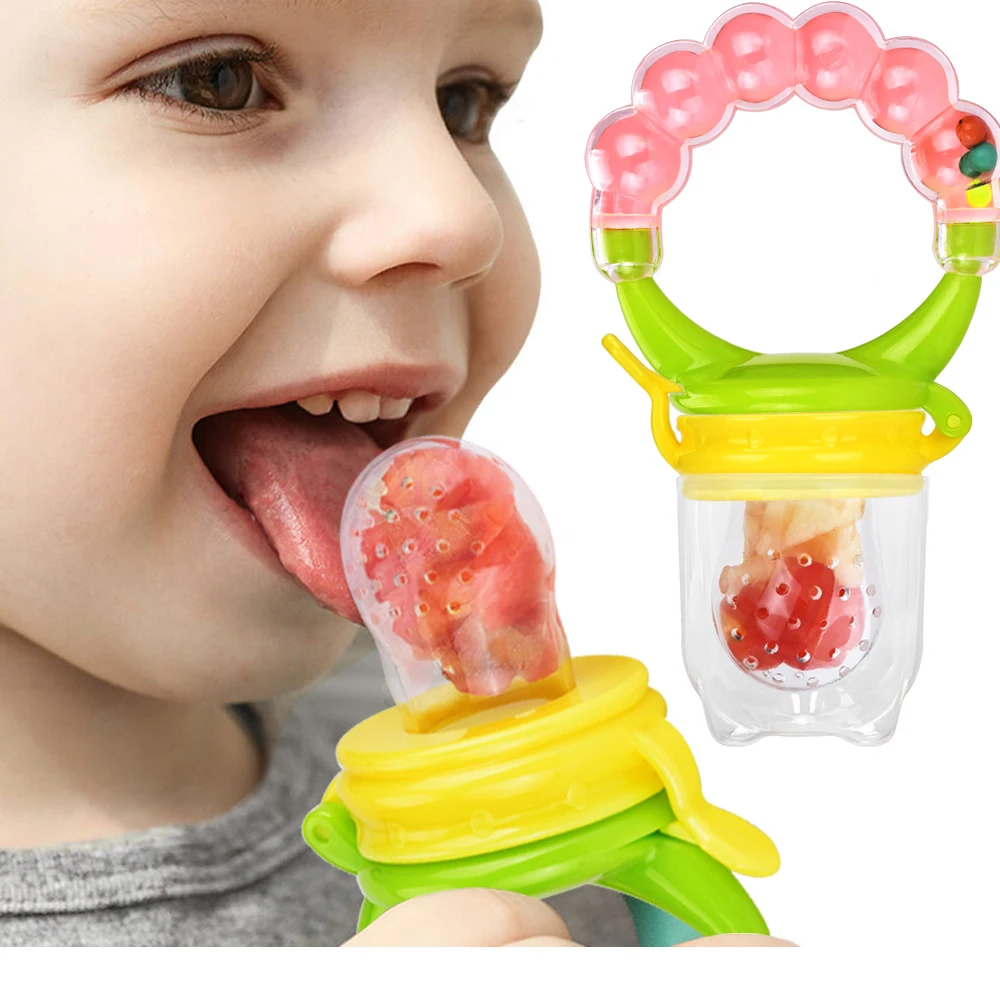 

Baby Infant Pacifier Feeding Nipples Silicone Soft Solid Feed Tool Fruit Juice Bite Bags Sucking Nipple Toddler Teether Feeding