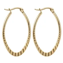 Топ Мода хирургическая сталь серебро/золотой обруч серьги для женщин эффектное тиснение серьги Элегантные ювелирные изделия подарок на свадьбу