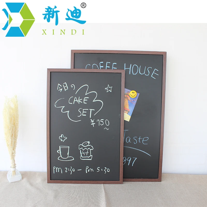 Magnetic 40*60cm Wooden Blackboard MDF Wood Frame ChalkBoard Free Accessories Dry Erase Board Restaurant Office Supplier