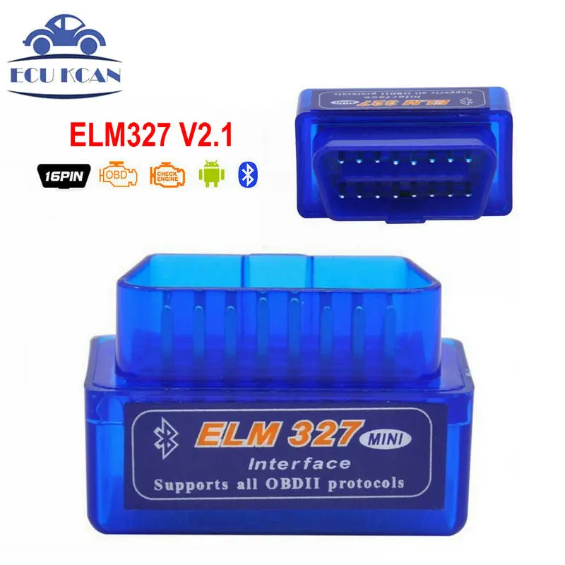 Mini V2.1 ELM327 Bluetooth OBD2 автомобильный считыватель кодов MINI327 диагностический